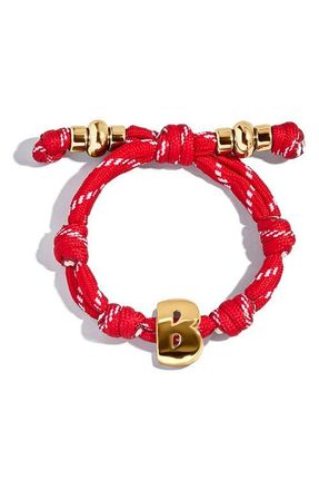 BaubleBar Knotty Initial Bracelet in Red B at Nordstrom