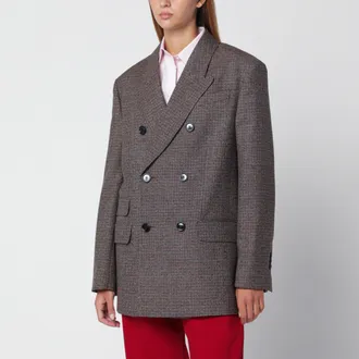 Ami Blazer doppiopetto marrone e nero in lana