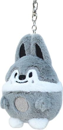 Generic stray-kiids key chain DO IT key chain Rabbit hair keyring egg sk-zoo pendant stay pendant (Bang Chan)