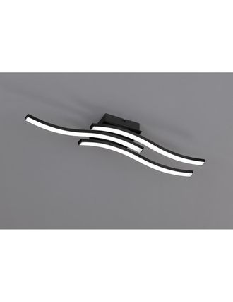 Trio Leuchten Trio Lighting - Plaf&oacute;n Moderno 3 Led Varillas Onduladas 3000k Ruta Negro Trio Iluminaci&oacute;n