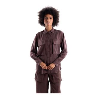 Vicolo Sovracamicia - - Blouses & Shirts - Donna - Marrone - L