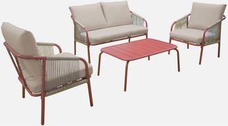 Sweeek Conjunto De Jard&iacute;n De Acero De 4 Plazas