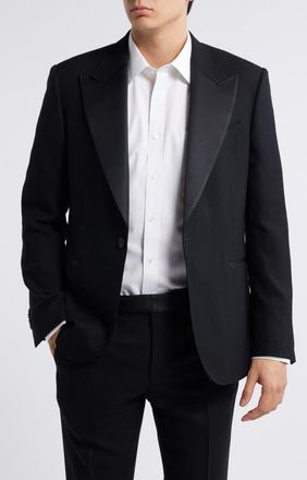 Zanella Winston Peaked Lapel Black Wool Tuxedo at Nordstrom, Size 40