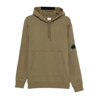 C.P. Company Felpa con cappuccio con logo in misto cotone - - Sweatshirts & Hoodies - Uomo - Verde - S