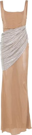 Giuseppe Di Morabito Abito lungo con strass - Marrone