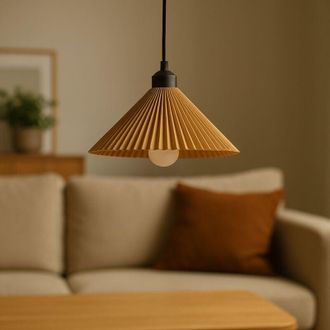 GreenIce Lampada a sospensione Colt, rosone beige/nero/cavo nero