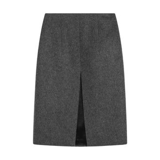 Prada Short Skirts, female, Gray, Size: XS Grey Pencil Skirt