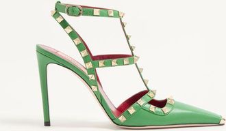 Valentino Garavani D&eacute;collet&eacute; Rockstud In Capretto 100mm Donna VERDE CHIARO 35.5