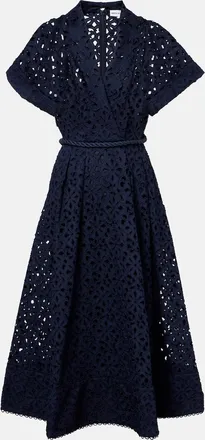Rebecca Vallance Antalya broderie anglaise midi dress