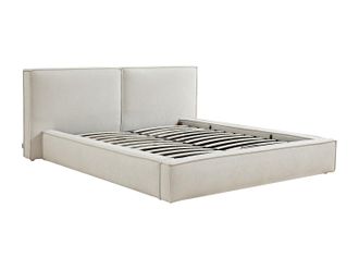 Vente-Unique Canap&eacute; abatible 160 x 200 cm - Tela - Beige - TAVESO