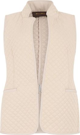 Moorer Kandy Lichtgewicht Vest met Rits - Dames - Bodywarmers - Beige - XS - Polyester - Jassen