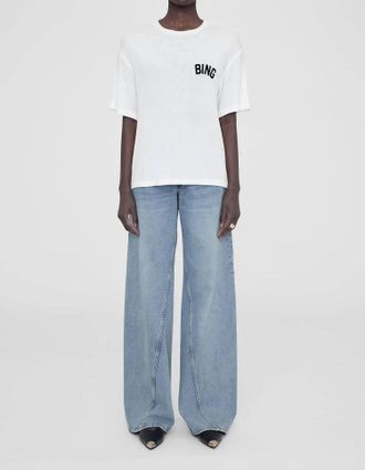 Anine Bing Louis Hollywood Tee In Ivory