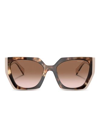 Prada gradient rectangular-frame sunglasses - women - Acetate - One Size - Neutrals