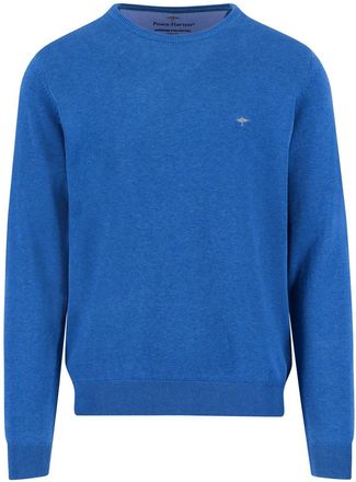 Fynch-Hatton Male-Adult Feinstrickpullover mit Rundhalsausschnitt Pullover Sweater, Azure, 3XL