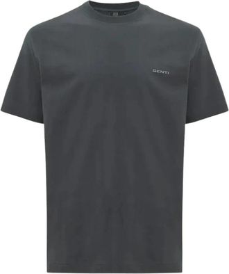Genti Tee Back Print Sea - Heren - T-shirts - Grijs - M - Tops