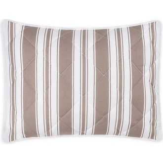 Matouk Elio Pillow Sham in Quilted Mocha at Nordstrom, Size Boudoir