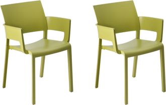 Resol Sillas Con Brazos Fiona Resol Pl&aacute;stico Verde (pack De 2)