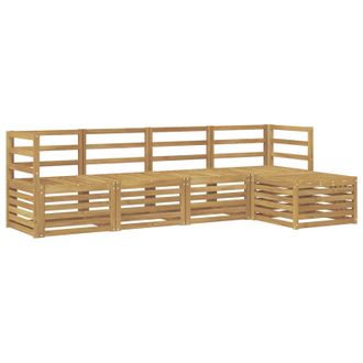 vidaXL Conjunto De Sof&aacute;s De Exterior 5 Pcs Blanco Vidaxl