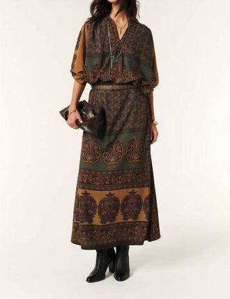 BA&SH Bayro Skirt In Chocolate Print