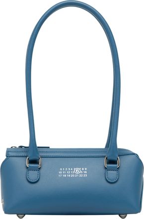 Maison Margiela Blue New Bauletto J Mini Double Top Handle Leather Shoulder Bag