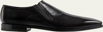 Berluti Mens Mont Thabor Leather Square-Toe Venetian Loafers