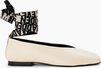 Steve Madden Womens Fosse Logo Print Flats Pumps - Tan - Size: 6