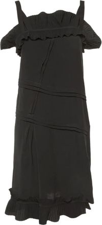 Marni ruffled strap dress - Black