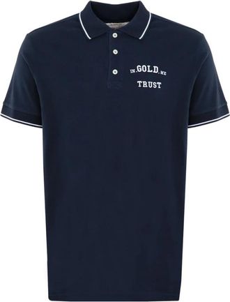 In Gold We Trust Boris Heren Stijlvol Shirt - Heren - Polos - Blauw - S - Tops