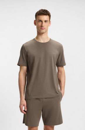 HUGO BOSS T-Shirt BOSS Mix&Match T-Shirt R, Herren, Gr. XXL, braun (medium braun 210), Single Jersey, Obermaterial: 95% Baumwolle, 5% Elasthan, Basic, Rundhals,