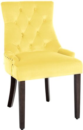 Clp Clp - Silla De Comedor Aberdeen En Terciopelo Amarillo Antiguo