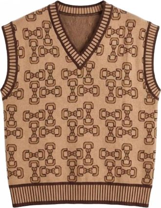 THML Clothing Womens Link Sweater Vest In Beige