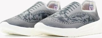 Psudo Mens Wingtip Sneakers In Grey Camo