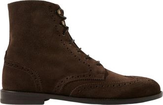 Scarosso Stefania Su&egrave;de Laarzen - Dames - Veterlaarzen - Bruin - 38 EU - Su&egrave;de - Schoenen