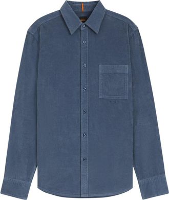 HUGO BOSS Orange-Hemd - Heren - Casual Overhemden - Blauw - L - Overhemden