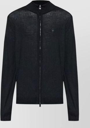 Emporio Armani virgin wool high neck zip up jacket