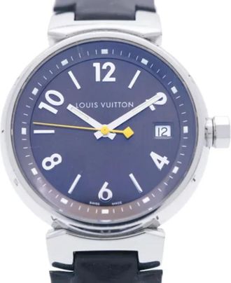 Louis Vuitton Pre-owned Watches, female, Blue, Size: ONE SIZE Pre-owned Vintage Stainless Steel Watch