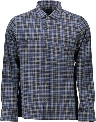 GANT Blu Cotton Mens Mens Shirt