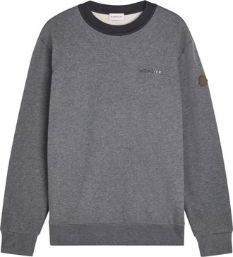 Moncler logo-patch crew-neck sweatshirt - Grey
