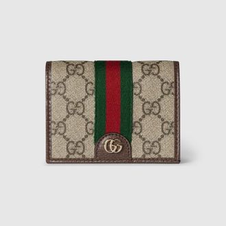 Gucci Ophidia Small Wallet, Beige, GG Canvas