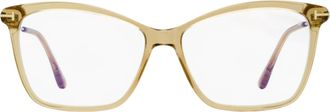 Tom Ford TF5687-B Blue Block Optical Eyeglasses - Beige