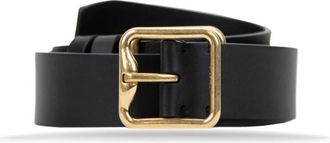 Burberry Leren Riem met Gesp - Dames - Riemen - Zwart - S - Accessoires