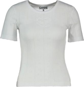 Ganni Mujer, Camisetas, Blanco, Talla: L