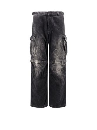 Balenciaga Cargo Black Denim Trousers