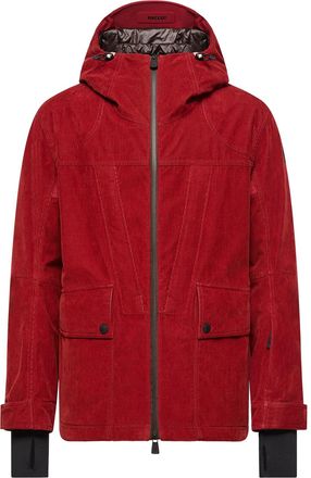 Moncler Moncler Airolo Corduroy Insulated Hooded Ski Jacket, Men, Red, Size: 2