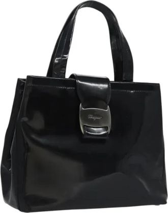 Ferragamo Pre-owned Coated canvas handbags - Dames - Vintage Handtas - Zwart - ONE Size - Vintage