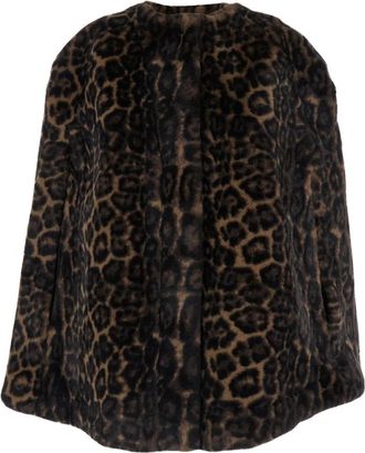 Apparis Leopard Motif Ecofur Bruine Bontjas - Dames - Jassen - Bruin - XS - Jassen