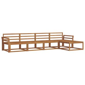 vidaXL Conjunto De Sof&aacute;s De Exterior 5 Pcs Natural Vidaxl