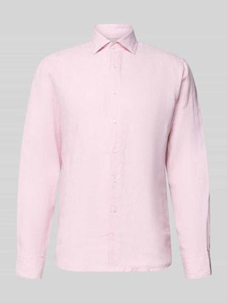 Seidensticker Regular Fit Business-Hemd aus Leinen mit Kentkragen in Rose, Gr&ouml;&szlig;e 39