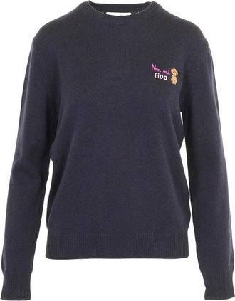 MC2 Saint Barth Trui met ronde hals - Dames - Ronde hals truien - Blauw - M - Truien & Vesten
