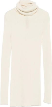 Rick Owens Maglione a coste con collo alto - Toni neutri